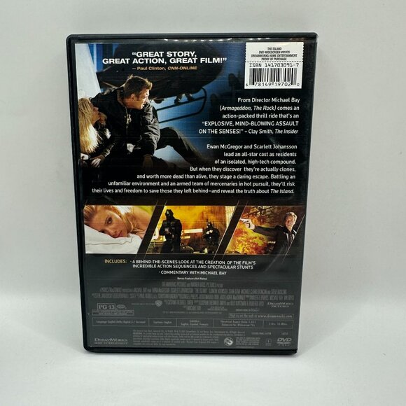 The Island DVD Ewan McGregor Scarlett Johansson PG13 Action Thriller DreamWorks - Picture 3 of 4